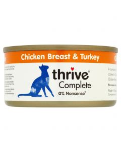 Thrive Complete 100% Chicken Breast & Turkey 75g tin